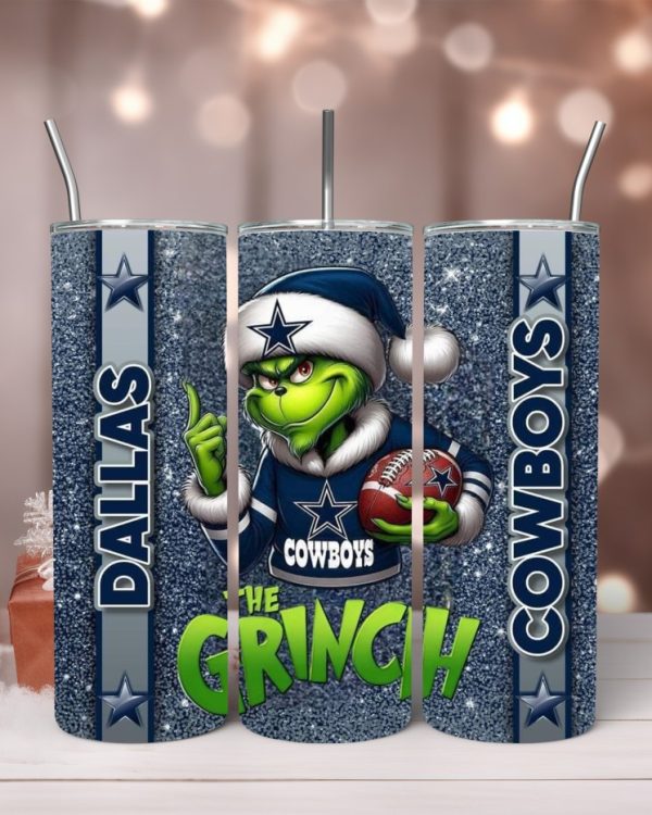 Grinch Dallas Cowboys Tumbler